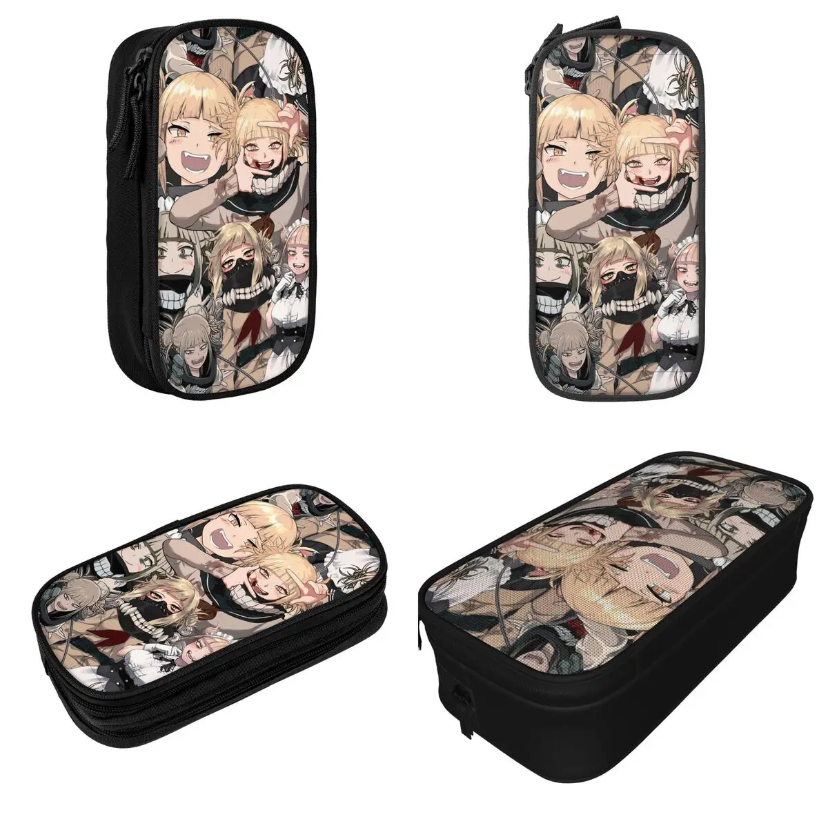 Imagem -02 - Caixa de Lápis Himiko Toga Tributo Pattern Boku Não my Hero Academia Manga Pen Bags Grande Capacidade Estudantes Escola Zipper Pencilcases