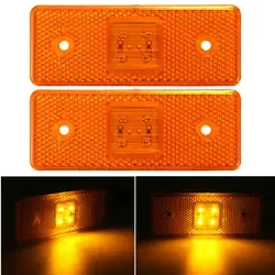 1/2pcs 24V Truck Trailer Side Marker Indicators light Car Signal Brake Rear Warning Tail Light LED Warning Lamp Bus Lorry Bus