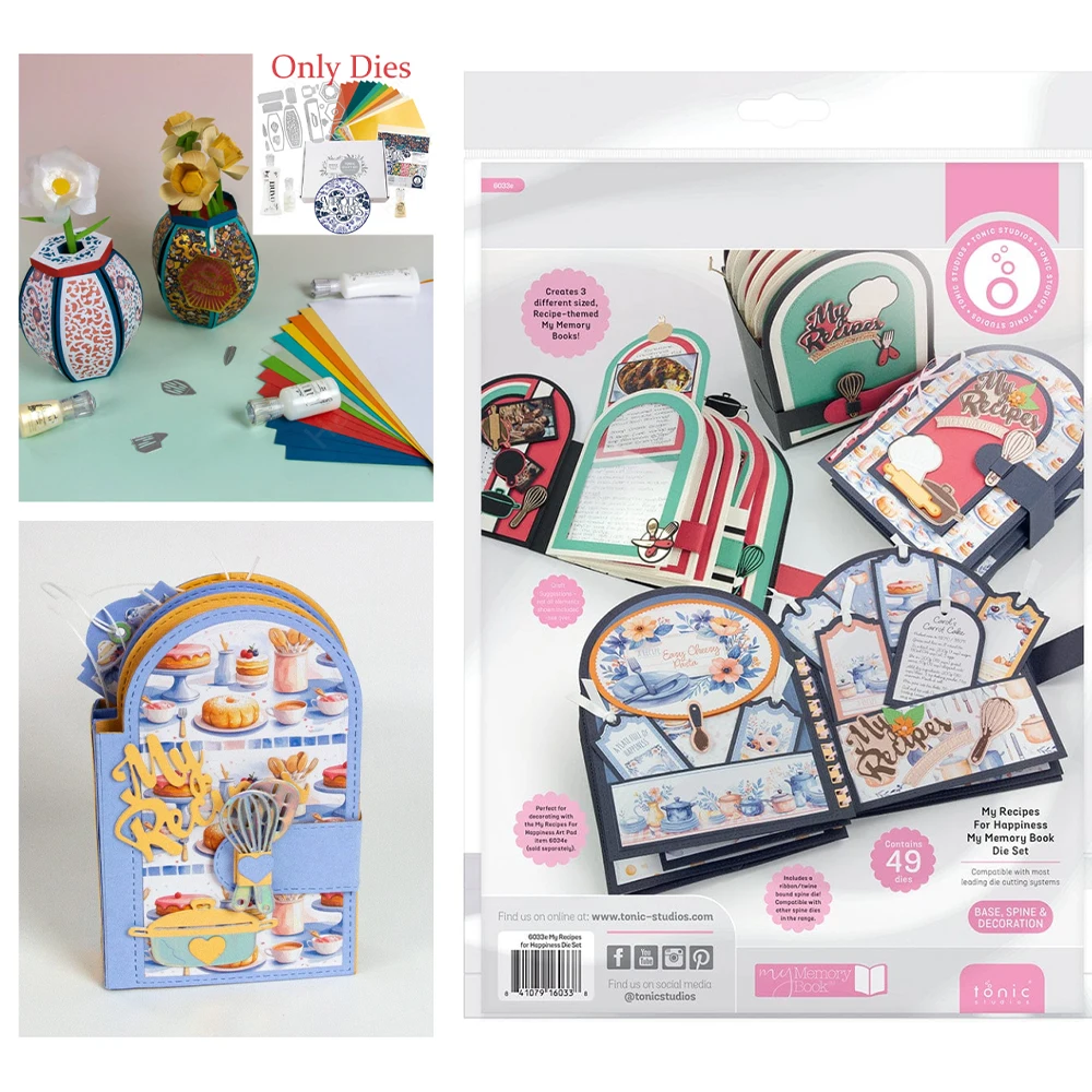 

My Recipes for Happiness 2026 newest Metal Cutting Dies Craft Decoration Embossing Template DIY Greeting Card Handmade Holiday