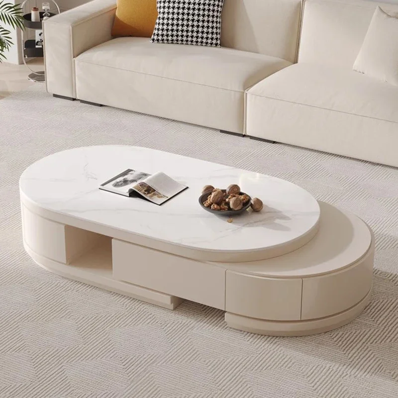 Decorative Acrylic Center Coffee Table Wooden Metal Side Living Round Storage Coffee Table Mesa Lateral Para Sala Bar Furniture