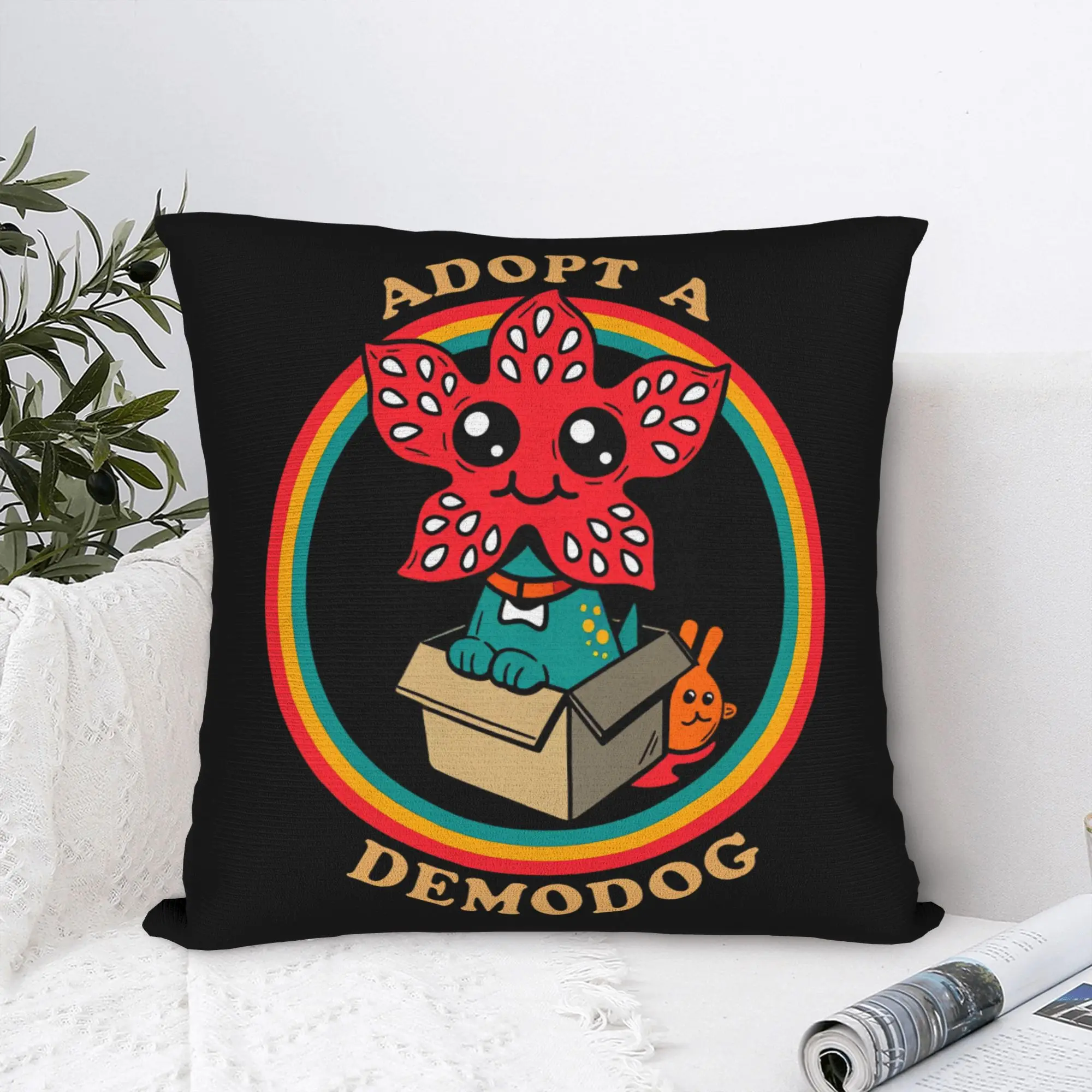 American TV Series Pillow Case Eddie Munson The Demogorgon Vintage Pillow Cover Print Pillowcases For Sofa Bedroom Home Decor