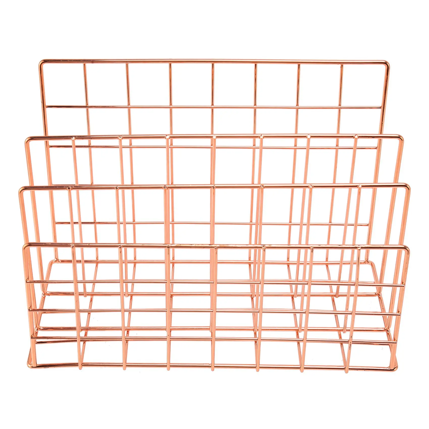 KSOL Desktop Mail Organizer, 3-Slot Metal Wire Mail Sorter, Letter Organizer for Letters, Mails, Books, Postcards and More, Mail