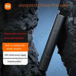 Xiaomi Multi-functional strong light flashlight 1000lm Flashlight High Powered LED Tactical Torch Ultra Bright safety hammer SU7