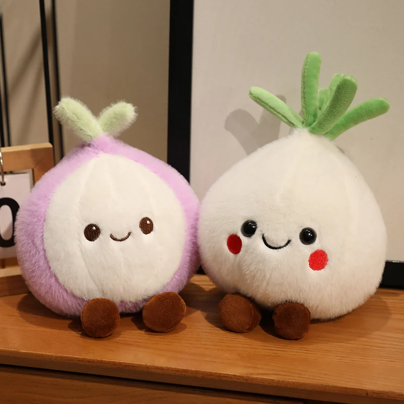 20CM Kawaii Forest Simulation Vegetable Plush Toy Onion Garlic Ginger Cute Doll Children's Plush Handmade Doll Festival Gift