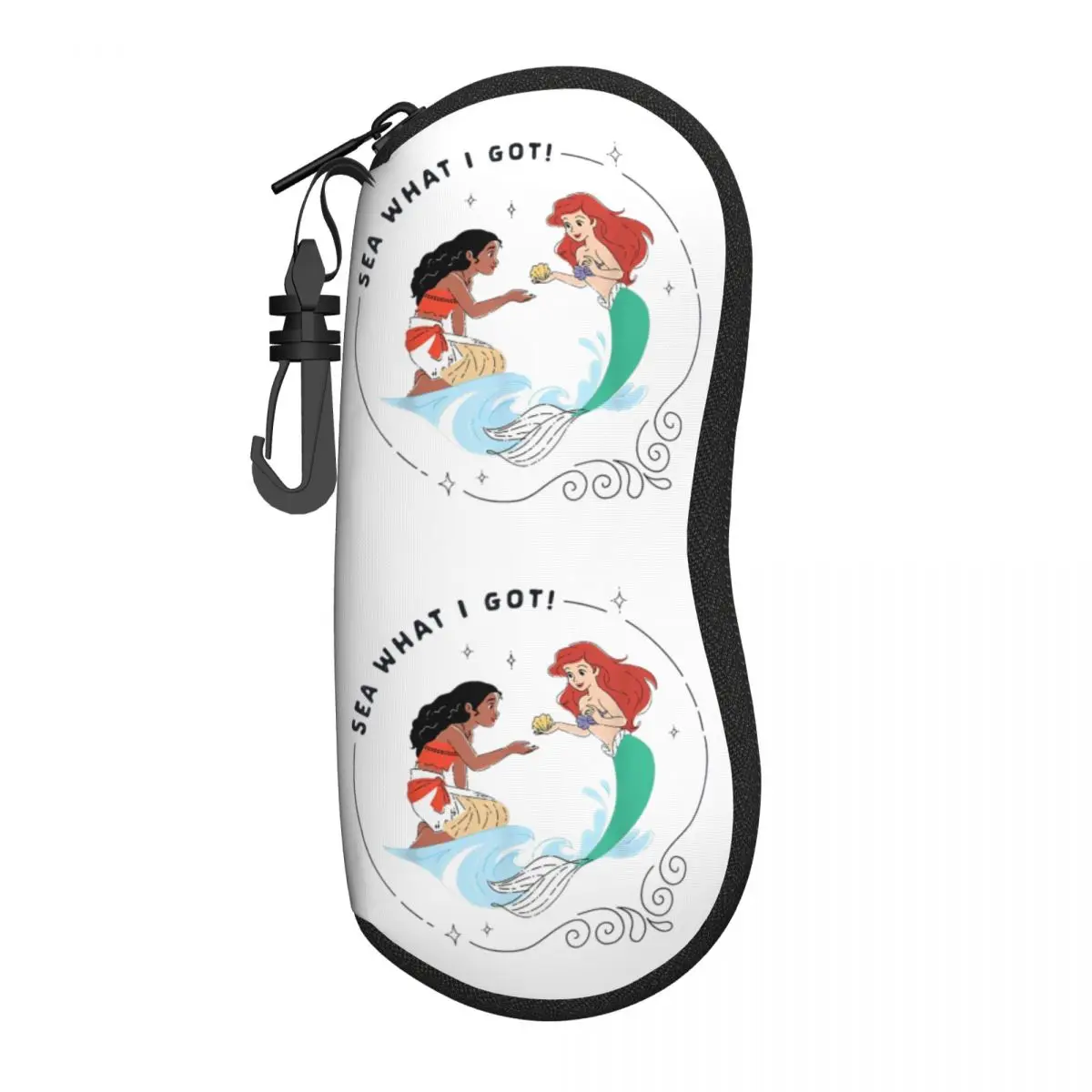 Księżniczka Moana i Ariel Sea Co jestem etui na okulary unisex nowe pudełko do przechowywania okularów zapinane na zamek Vintage pudełko na okulary