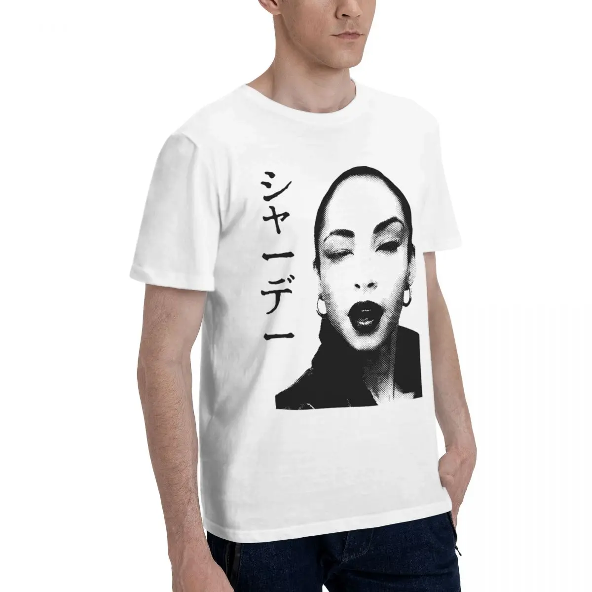 Men T-Shirts S-Sade Adu Singer Vintage 100% Cotton Tee Shirt Short Sleeve T Shirt Crewneck Clothes Plus Size