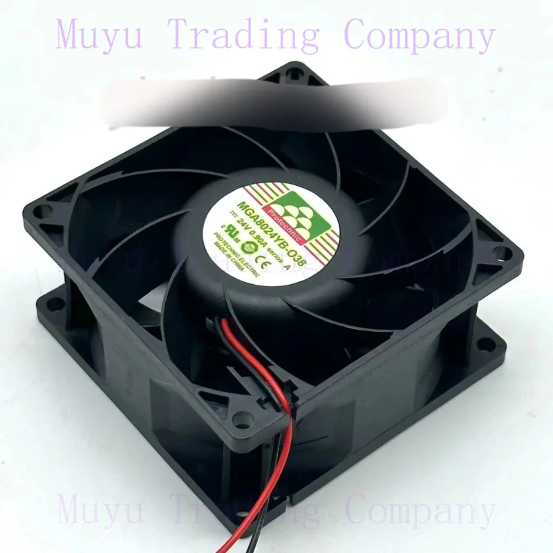 FOR Magic MGA8024YB-O38 MGA8024YB-038DC 24V 0.90A 80x80x38mm 2-Wire Server Cooling Fan