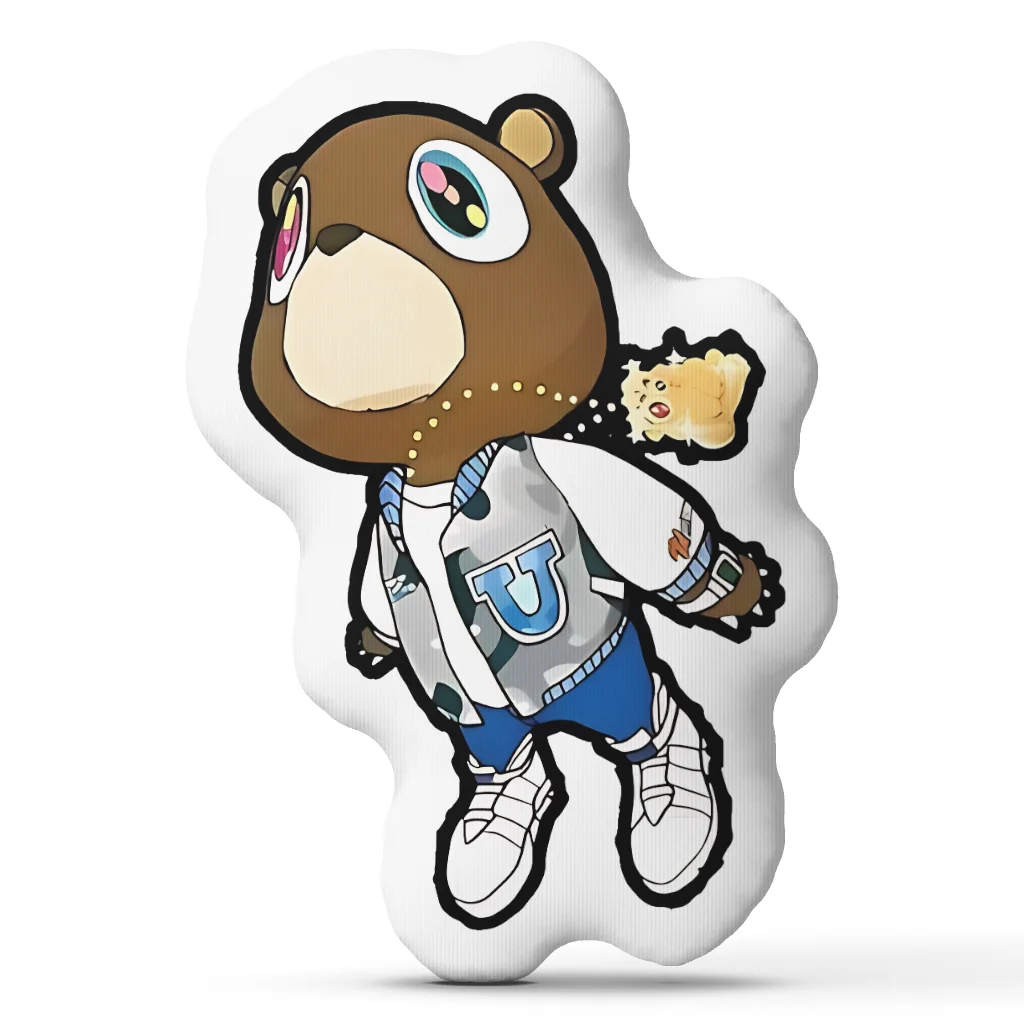 Graduation Bear Kanyes Cushion Irregular Stuffed Throw Pillow Home Decor Gift Sofa Bed