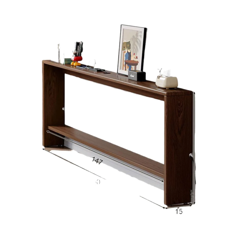 

Solid Wood Sofa Backrest Cabinet Rear Shelf Bed Tail Long Storage Cabinet Clip Gap Storage Bed Head Wall Small Narrow Table