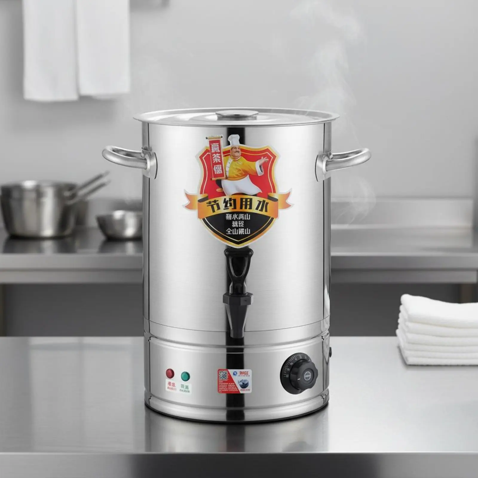 

Electric Hot Water Urn Keep Warm Function Professional Water Boiler Professional Insulated Urn Dry-Boil Protection for Catering