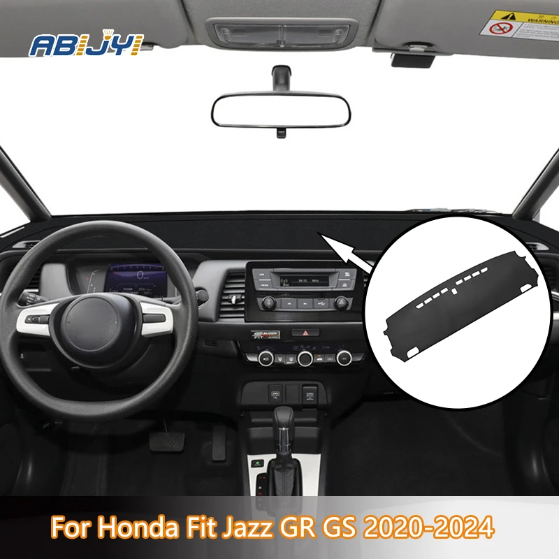 

1Pcs Car Dash Mat Dashboard Cover Dashmat For Honda Fit Jazz GR GS 2020 2021 2022 2023 2024 Interior Protector Accessories