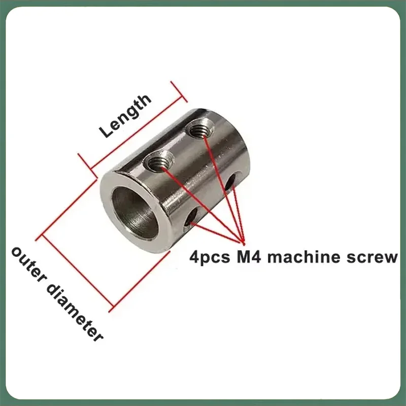 1Set Rigid Coupling 3mm 4mm 5mm 6mm 8mm 10mm 12mm 45# Steel Shaft Coupling Rigid Coupling Coupler Motor Joint Connector for DIY