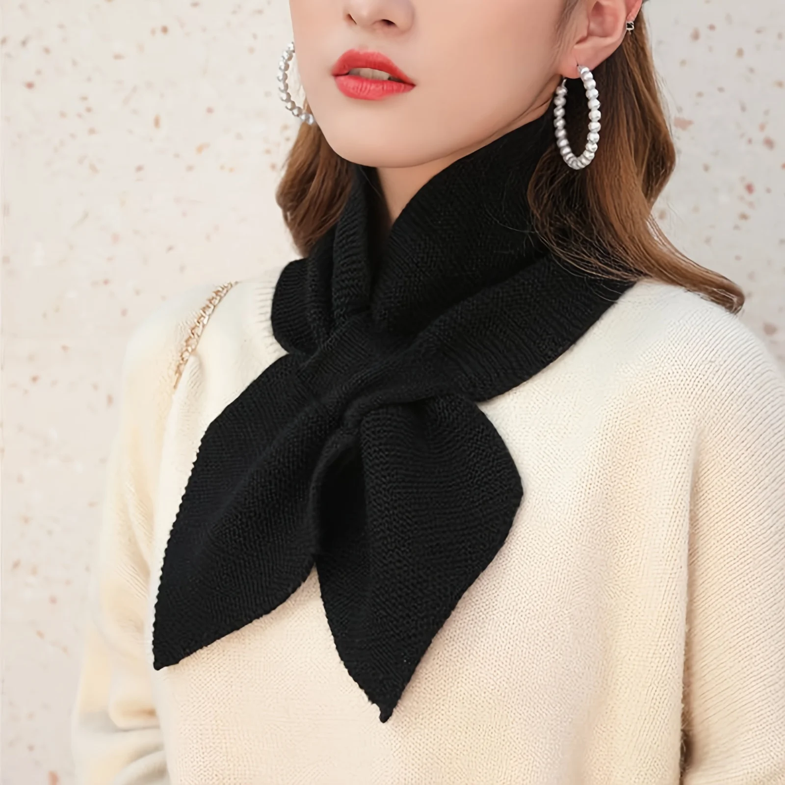 

Женский эластичный шарф — всесезонная элегантная накидка на шею, мягкая пастель и яркие цвета (черный, серый)