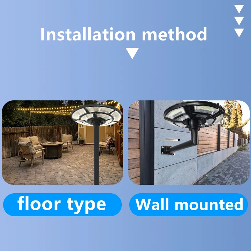 مصباح حديقة UFO يعمل بالطاقة الشمسية، مستشعر حركة حزام مقاوم للماء وجهاز تحكم عن بعد، مصباح شارع يعمل بالطاقة الشمسية، مصباح أمان لوقوف السيارات #4