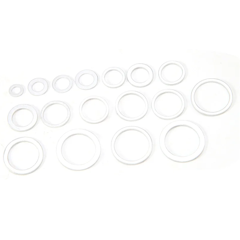 AY03-450Pcs الألومنيوم طوقا الألومنيوم شقة غسالة الألومنيوم ختم حلقة مزيج