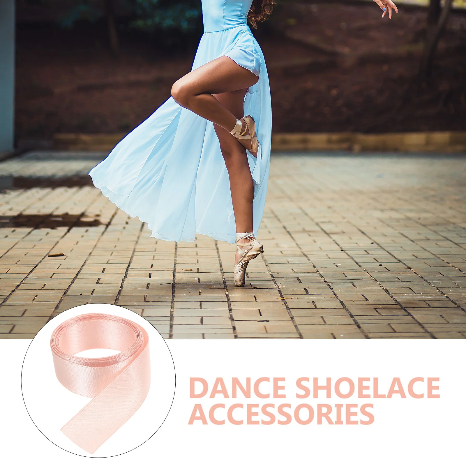 1 Roll Ballet Pointe Shoes Ribbon Soft Nonslip Decorative Ribbon for Ballet Dance Show Performance Decorative Shoe Ribbons