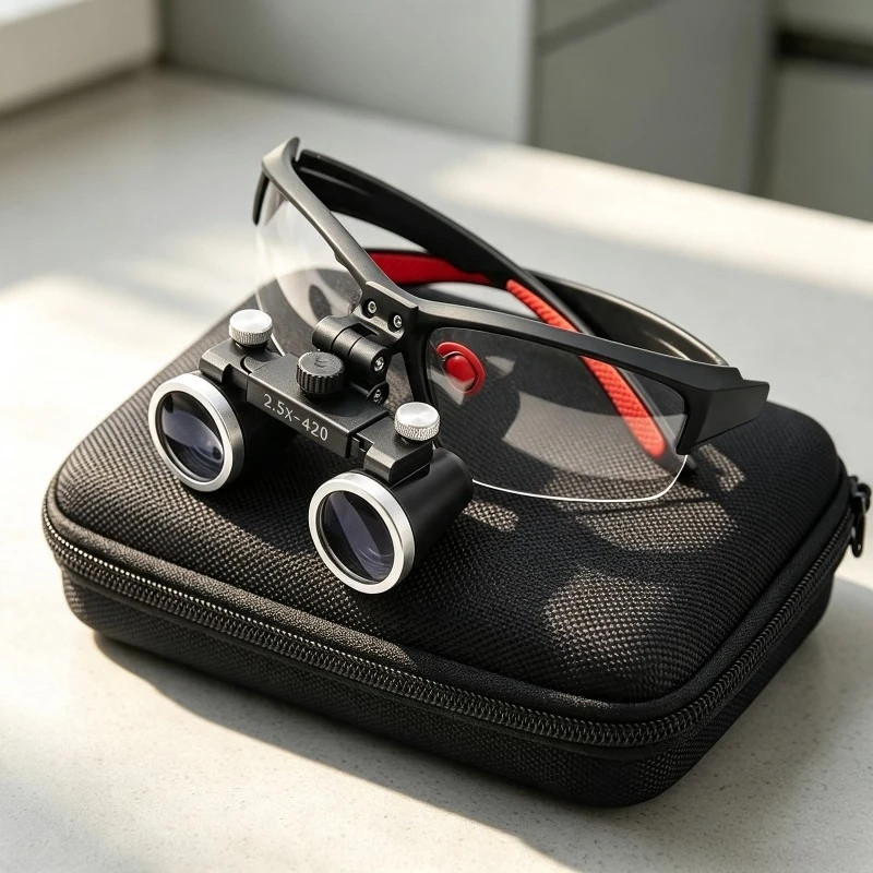 Dentistry Binocular Magnifier 2.5X 3.5X Ultra-lightweight Optical Loupes 320-420mm Magnifying Glass for Dental Surgery