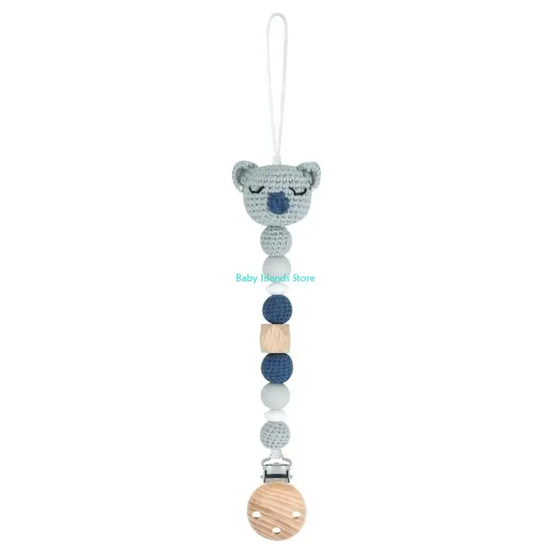 K92D 2 قطع الرضع الكروشيه الخرزة المهديء كليب حشرجة الموت لعبة عضاضة حديثي الولادة دش هدية #5