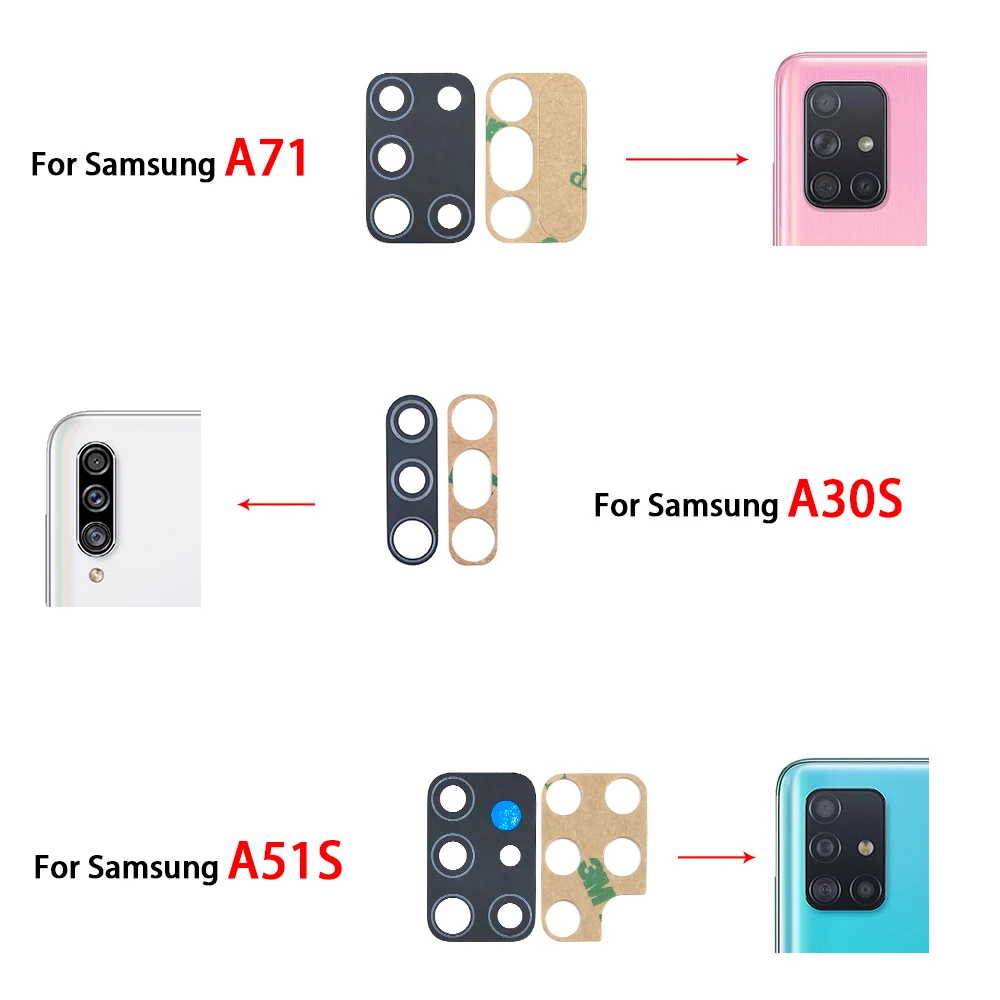 NEW Camera Lens Back Rear Camera Glass Lens With Glue Sticker For Samsung A71 A51 A51S A41 A31S A31 A42 A21S A21 A12 A11