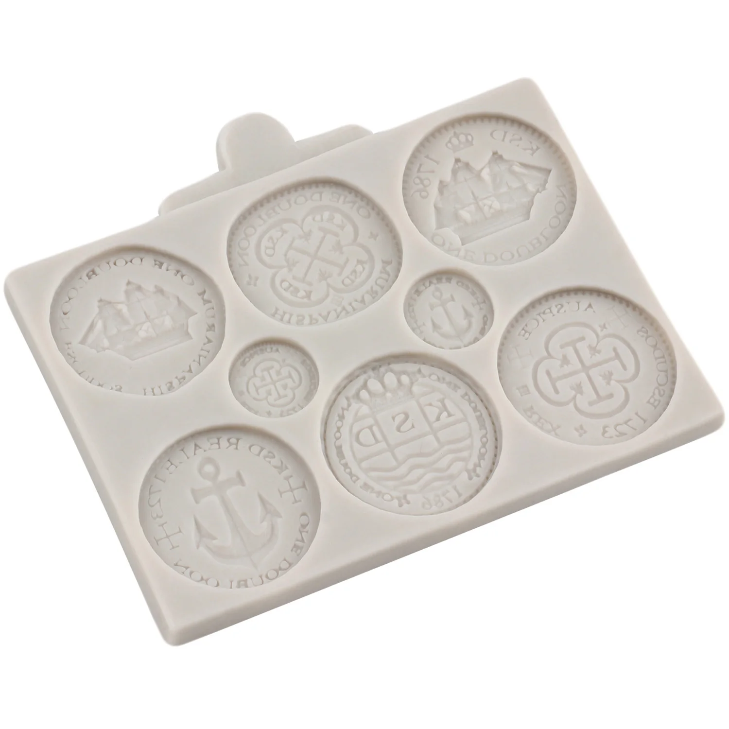 Treasure Coins Silicone Molds Fondant Cake Decorating Tools Candy Polymer Clay Chocolate Gumpaste Moulds