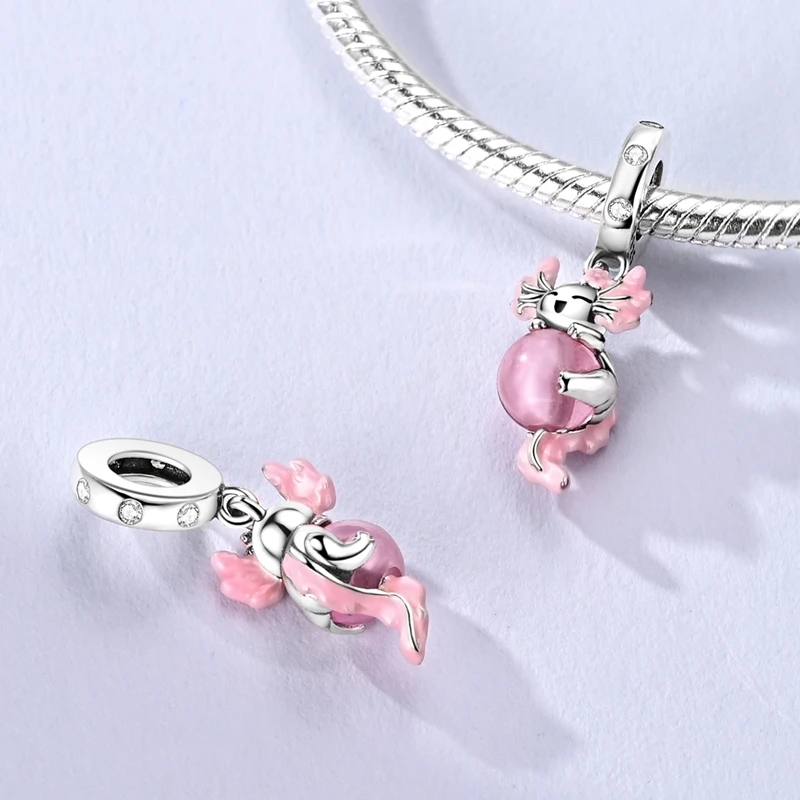 Luminous Series 925 Sterling Silber Charms Perlen Anhänger Glühwürmchen Elfenpfote Planet Charm Passend für Original Armband Damen Schmuck Geschenk – Detail 17