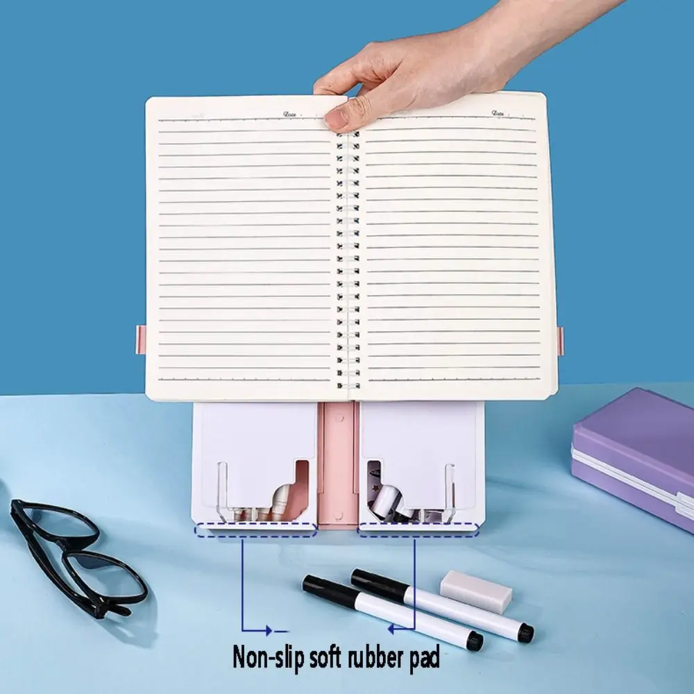 Reading Bracket Bookstand Pen Case Stationery Organizer Multifunctional Reading Bookshelf Pencil Box Gift Foldable