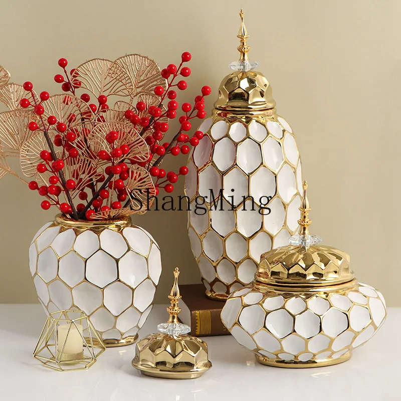 

PYH light luxury ceramic vase ornament modern new Chinese style living room dining room home decoration general jar