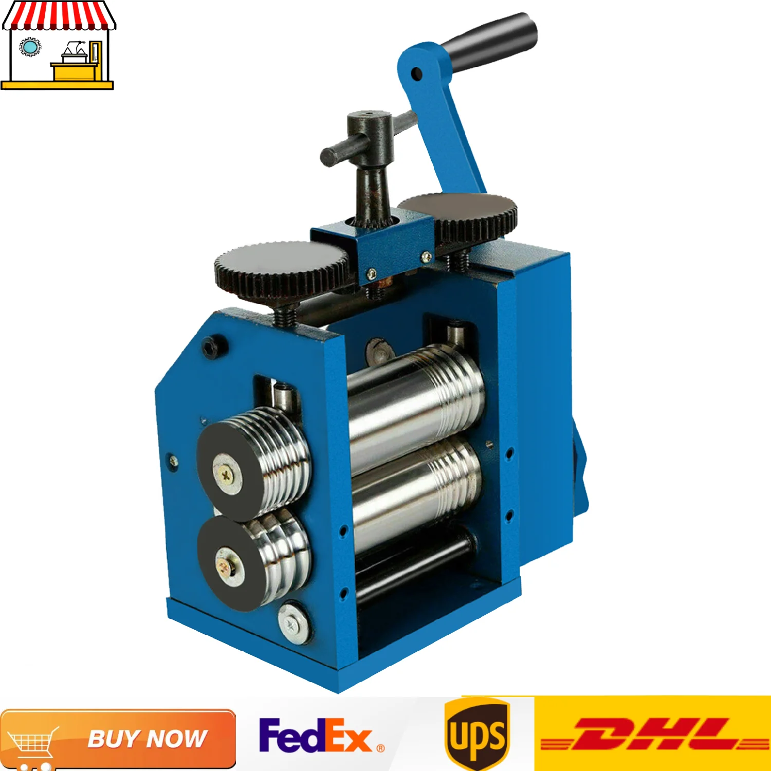 

3 In 1 Manual Jewelry Rolling Mill| Flat Square and Half Round Sheet Jewelry Roller Machine| Press Thickness Adjustable