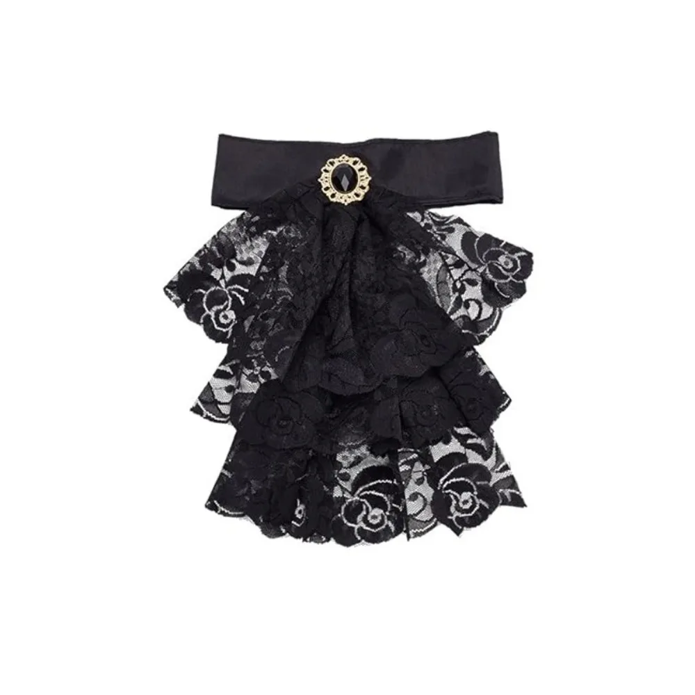

Accessory Set Vintage Style Victorian Lace Jabot Detachable Ruffled Collar Cuffs Set Steampunk Costume Fancy Dress Parties
