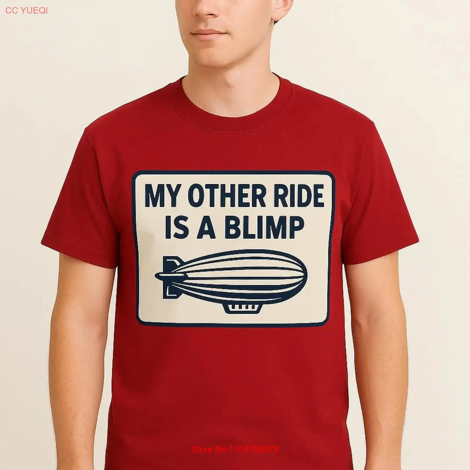 Camiseta Oversized Moderna com Estampa 'My Other Rise Is a Blimp' Engraçada, Estilo Blimpcore, Dirigível Surreal, Estética Vintage Sonhadora, Retrofuturismo
