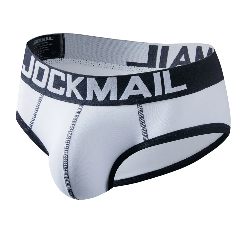 JOCKMAIL Brand Low Waist Sexy Men Underwear Briefs Cotton  breathable Mens Bikini Brief cueca Gay Underwear