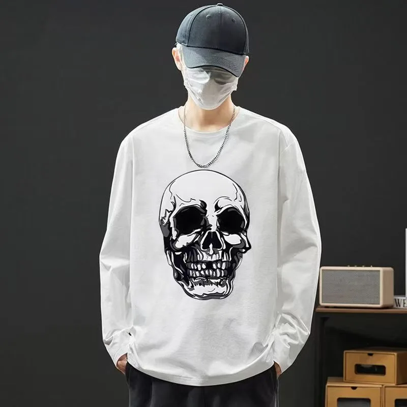 

2025 Halloween 3D Printed Motorcycle T Shirt Quick Dry Breathable Long Sleeve Riding Tee Fashion Biker Apparel