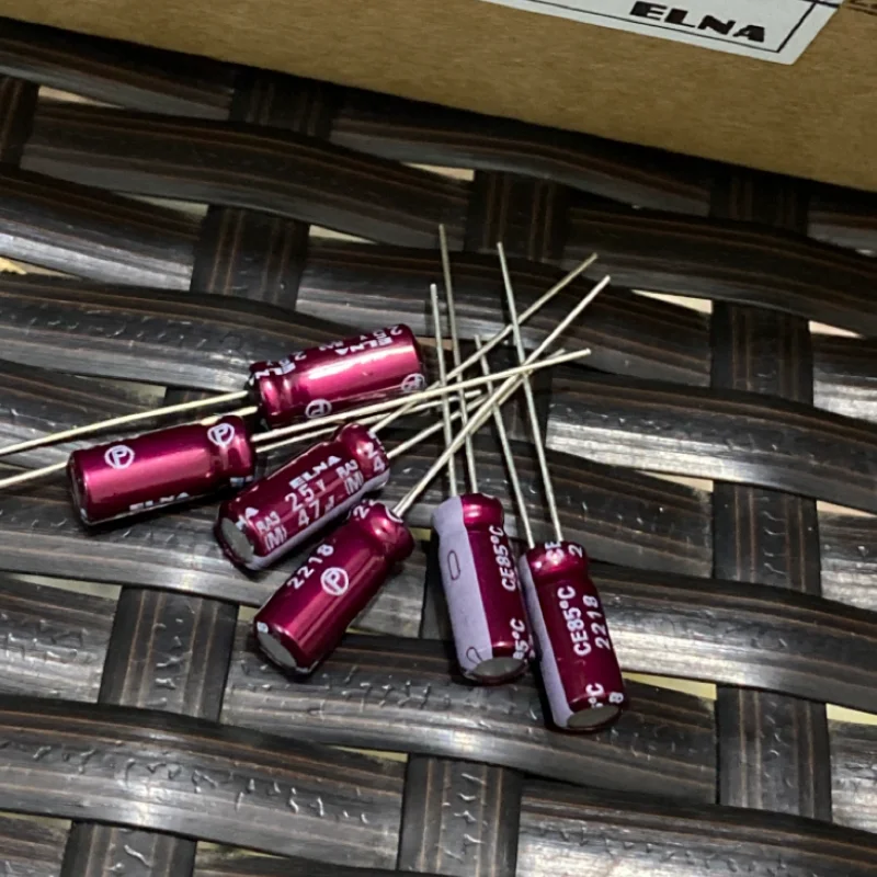 

20PCS 47UF 25V Audio Capacitor 25V 47UF 5X11 RA3 Purple Red Robe