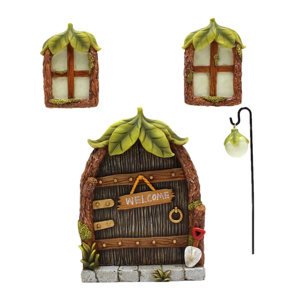 

Glow-in-the-Dark Decor Garden Night Light Creative Storytelling Enchanting Garden Decoration Decorative Fairy Doors For Garden