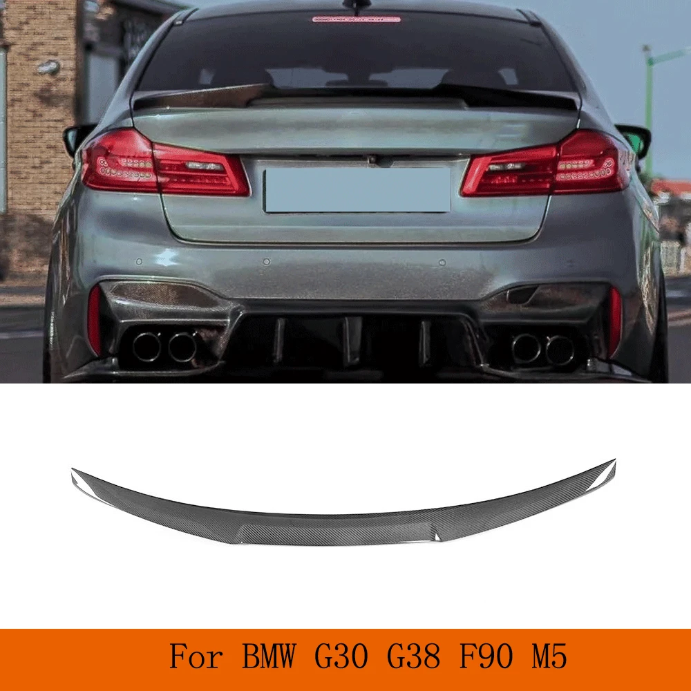 

Car Rear Trunk Lip Carbon Fiber Spoiler For BMW 5 Series BMW G30 G38 530i 540i F90 M5 2017 - 2023 Rear Trunk Racing Spoiler