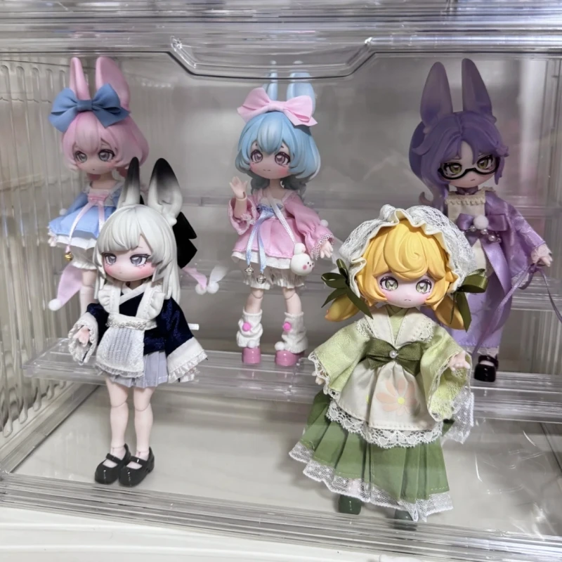

2025 Genuine Non Edible Doll Blind Box Jumping Moon Time Rabbit Treasure 12 Points Bjd Action Figure Mystery Box Guess Bag Girl