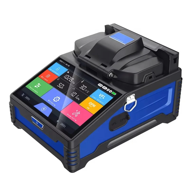 K3S Portable Optic Fiber Fusion Splicer 6 Motor Splicing Machine Optical Fiber Welding Machine FTTH Optical Fiber Fusion Splicer