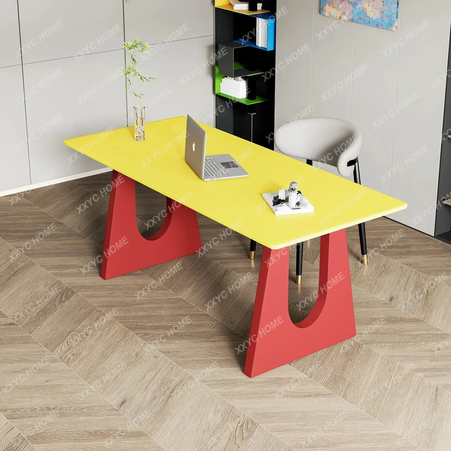 Modern Dopamine Desk Office Computer Desk Living Room Rectangle Writing Desk