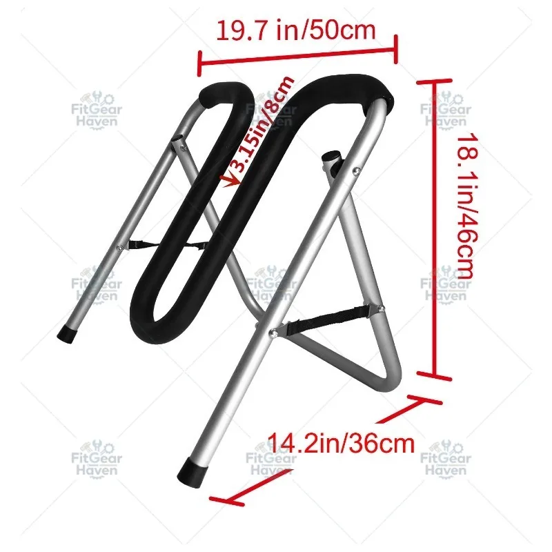 Foldable Lightweight Black Surfboard Rack, Indoor & Outdoor Display Stand