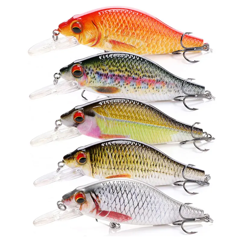 

Fish Accessories Lifelike 3D Eyes Steel Ball Inside Artificial Jerkbait Fishing Lure Custom Hard Minnow Lures