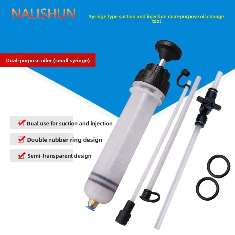 

Car Engine Oil Fluid Pump Efficient Vacuum Manual Inhalation Syringe Style Engine Cooolant Transfer Translucent 500cc/1500cc