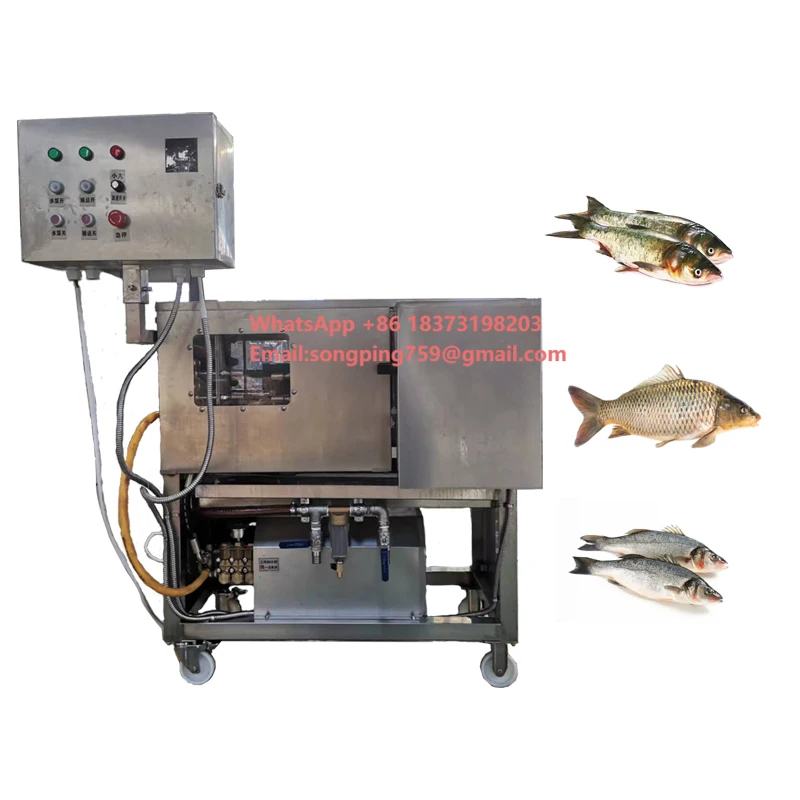 AICN Electric Automatic Fish Processing Scale Cleaning Remover High Pressure Water Descaling Machine