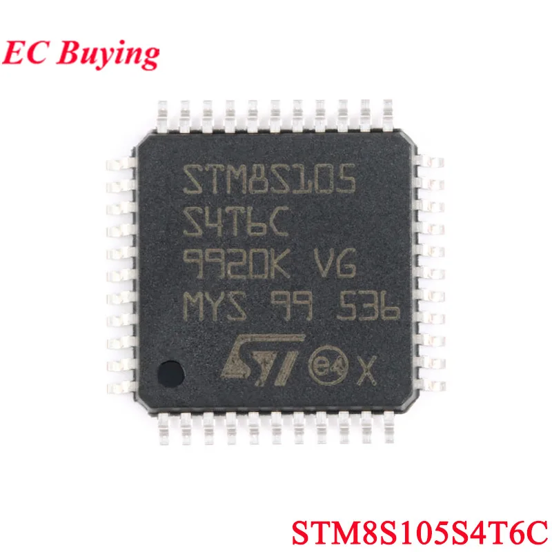 10Pcs/1pc STM8S105S4T6C STM8S105 STM8 STM8S LQFP-44 ARM 16MHz 16KB Flash 8bit Microcontroller MCU IC Controller Chip