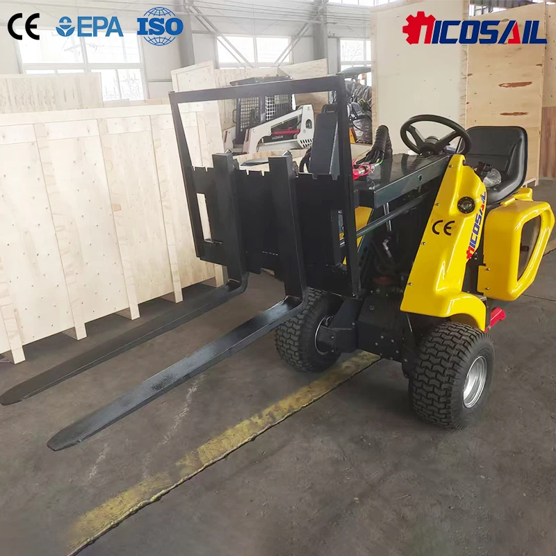 Three-Wheeled Skid Steer Loader Single Cylinder 3-Wheel Loader EPA Tier 4 13.5HP For French Small Construction