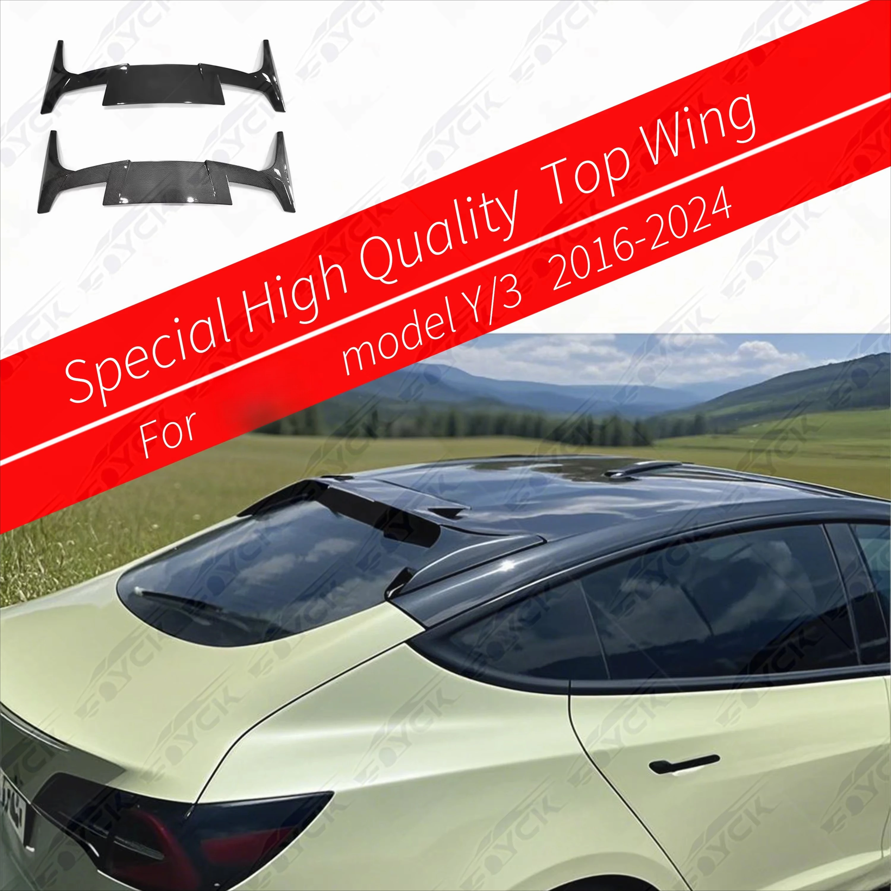 Rear Roof Air Dam Deflector Trunk Spoiler Wing Boot Lip Tuning for Model 3 Model Y 2016-2024 Modification