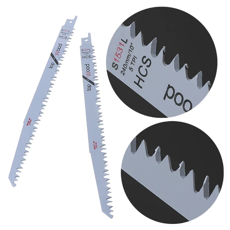 2Pcs Reciprocating Saw Blades Saber Saw Blades Tiger Saw Multi Saw Blade For Cutting Wood Metal PVC Tube Power Tools Accessories