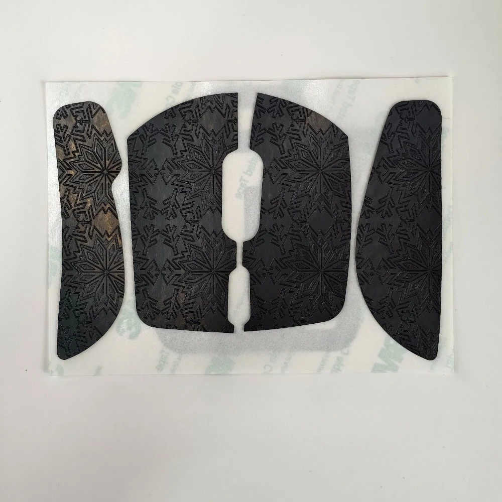 Mouse Sticker for Rapoo VT3 2nd Generation/VT3S/VT7 2nd Generation Mouse Anti Slip Sticker Black Snowflake Polyurethane 0.45mm