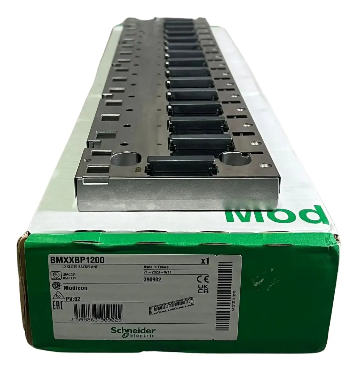 

BMXXBP1200 Backplane, Modicon X80, 12 slots, panel, mounting plate mounted