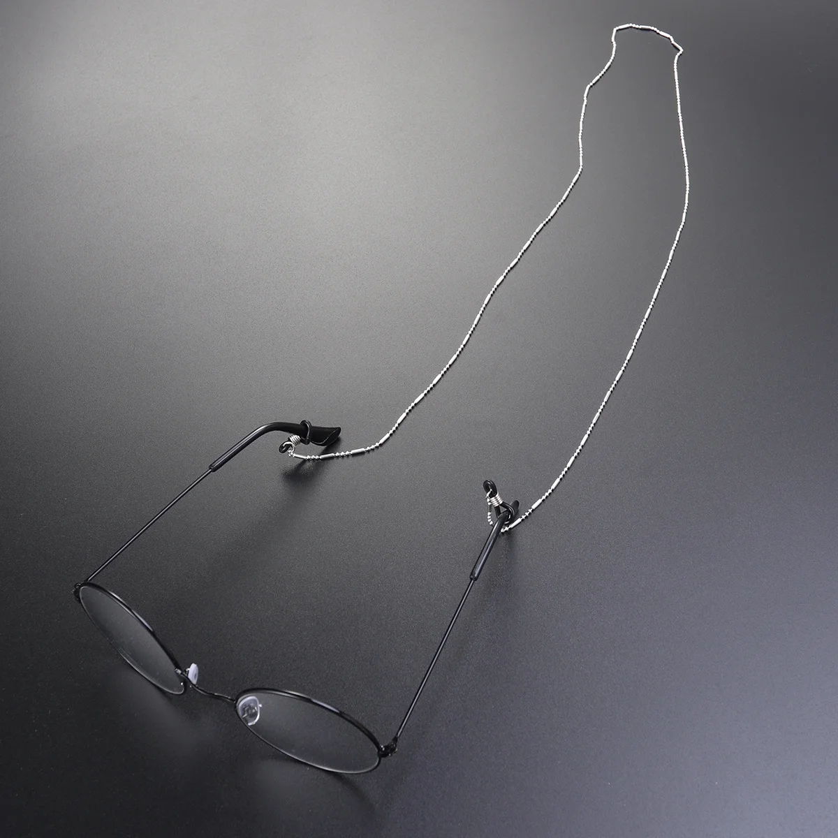 1 قطعة حزام نظارات العين الخيزران شكل مشترك سلسلة معدنية فضية النظارات الرقبة الحبل سلسلة النظارات الشمسية حامل نظارات دائم