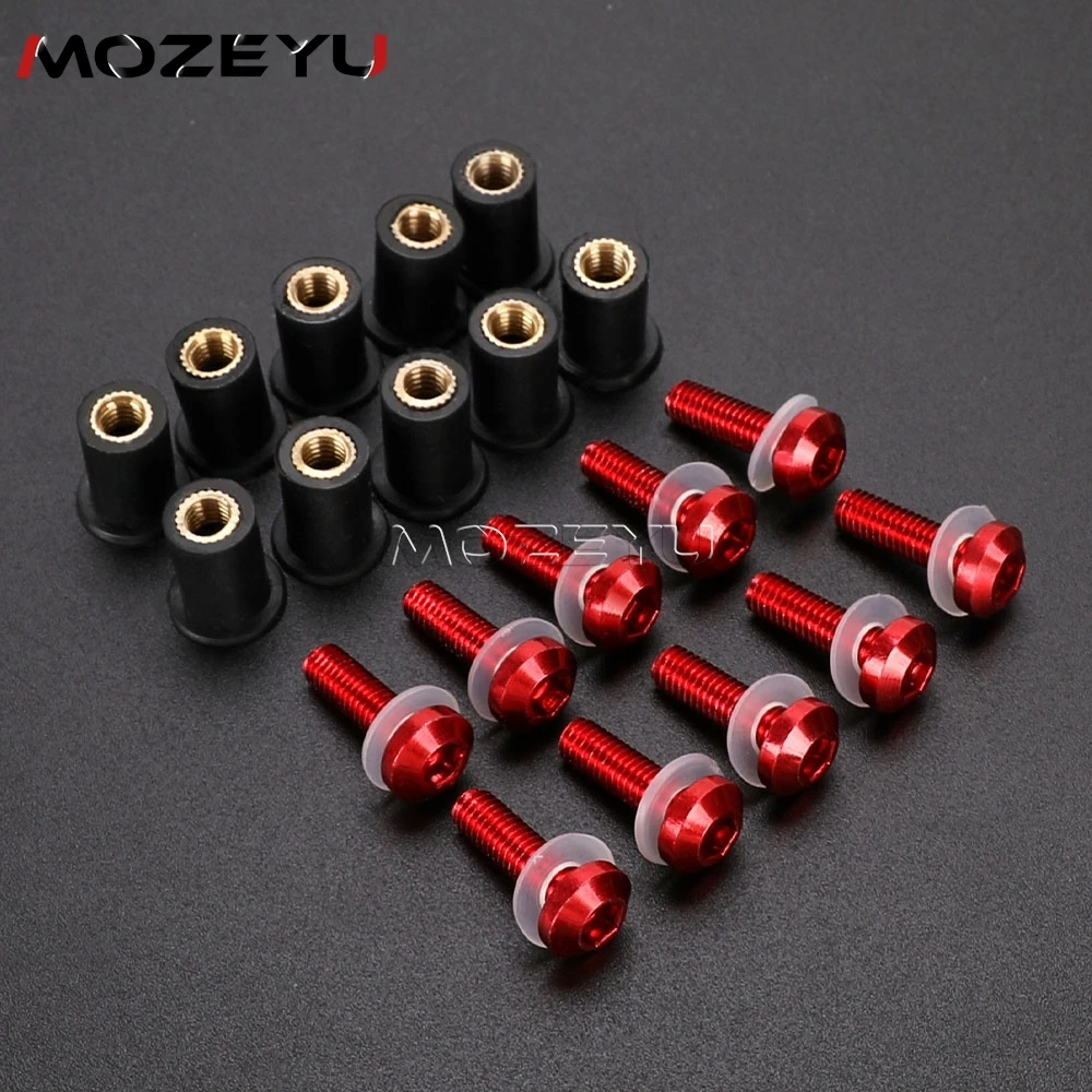 5MM 10PCS Fairing Bolts Kits Windshield Screw Rubber Nuts For Honda XADV X ADV X-ADV Integra 750 FORZA-125 250 300 Accessories